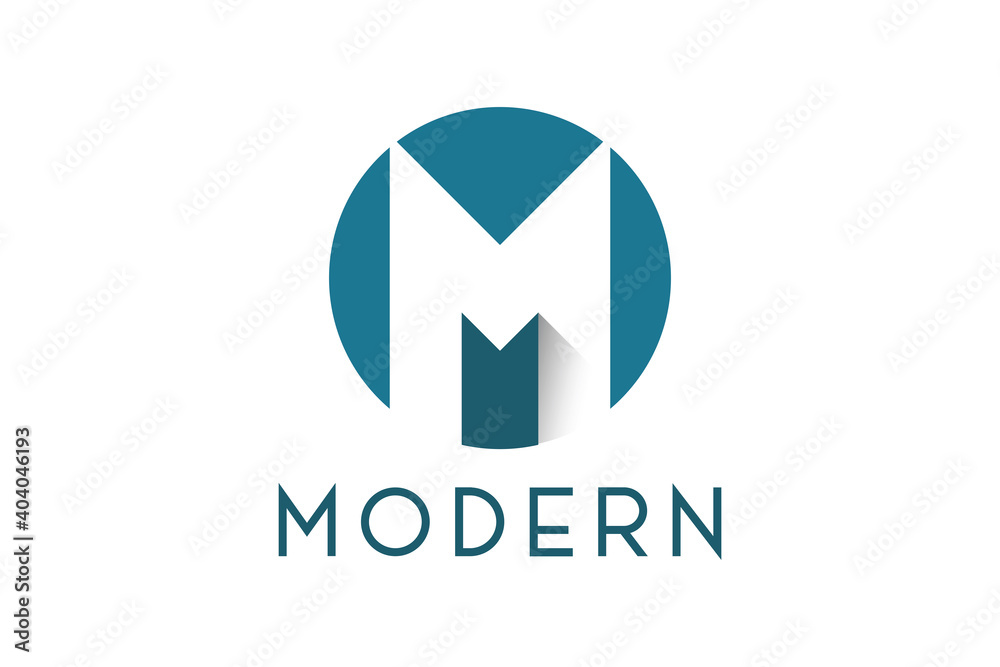Letter M creative 3d circular simple logo Letter M creative 3d circular simple logo