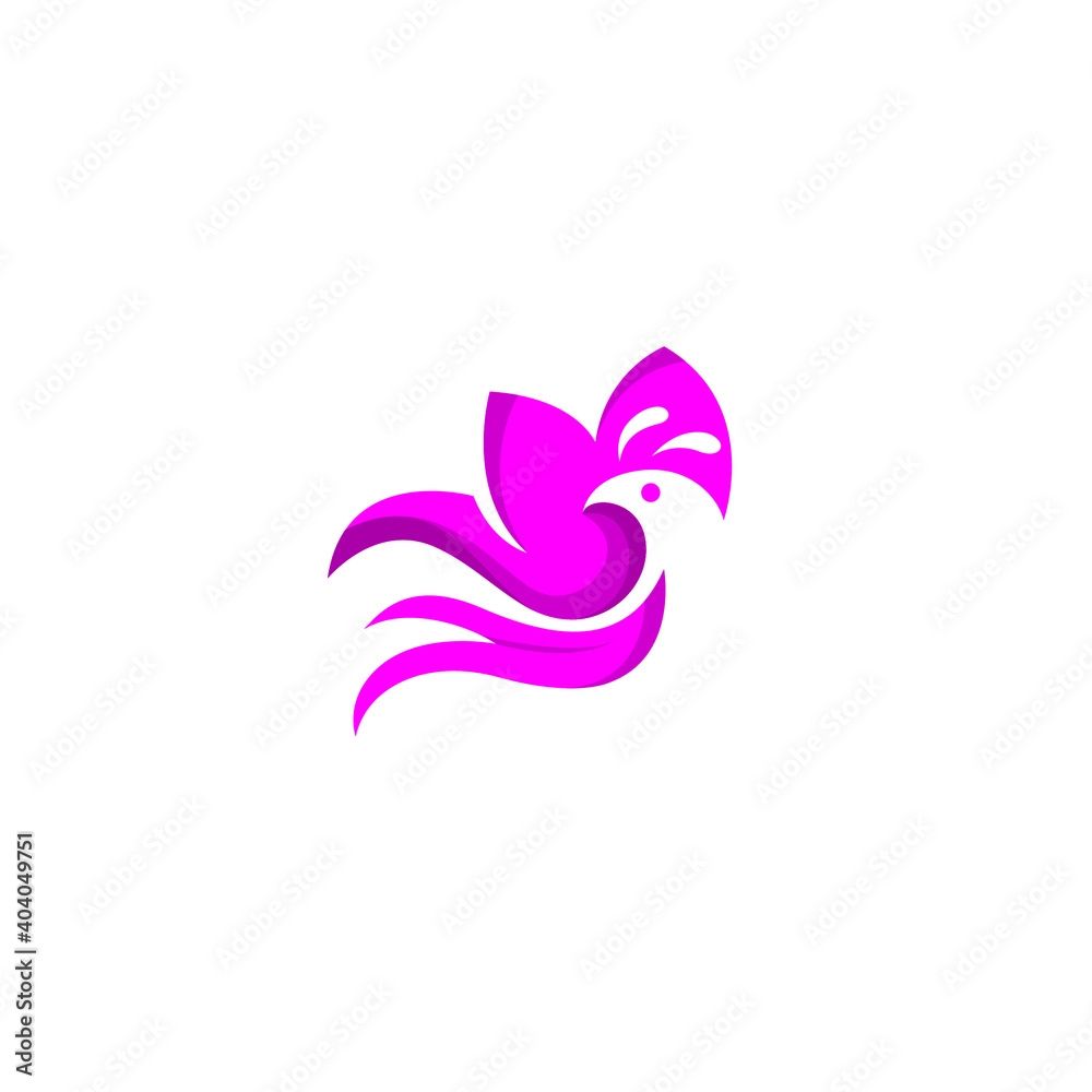 peacock logo abstract design with pink color peacock logo abstract design with pink color