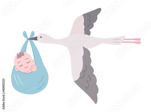 コウノトリのイラスト