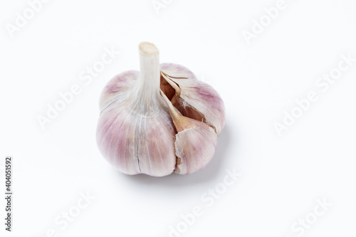 garlic on a white background