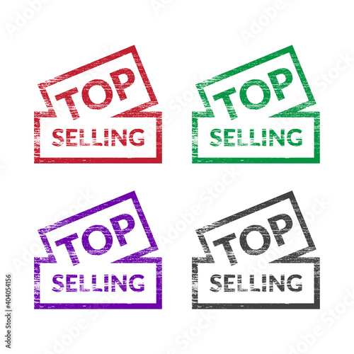 Top Selling colorful rubber stamp vector template design on white background