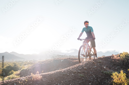 mountain biker portrait