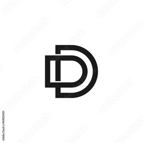 Free Download Black and white professional elegant trendy trendy awesome alphabet icons initials dd - GFXLoad