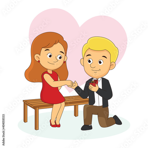 Romantic valentines day confession man