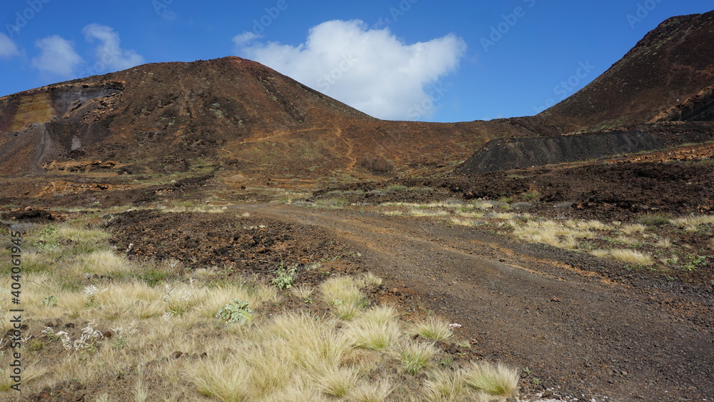 the road to the volcano in Caihau, on the island Sao Vicente, Cabo Verde, in the month of November