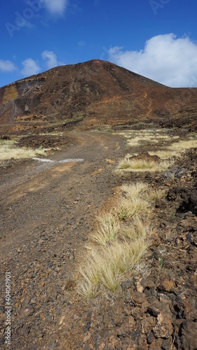 Fototapeta Naklejka Na Ścianę i Meble -  the road to the volcano in Caihau, on the island Sao Vicente, Cabo Verde, in the month of November