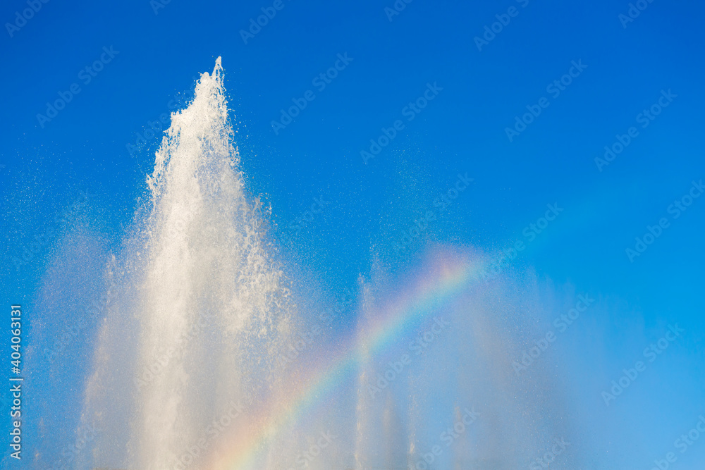 Vienna Schwarzenbergplatz Fountain And Rainbow, Austria Vienna Schwarzenbergplatz Fountain And Rainbow, Austria