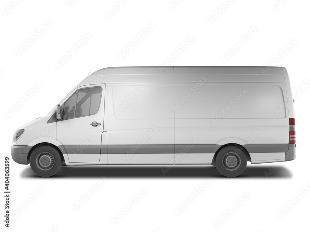 PHOTOREALISTIC VAN MOCKUP SIDE