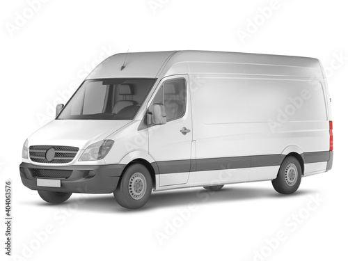 PHOTOREALISTIC VAN MOCKUP PERSPECTIVE