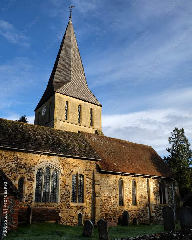 St James' Church in Shere, Surrey, UK
