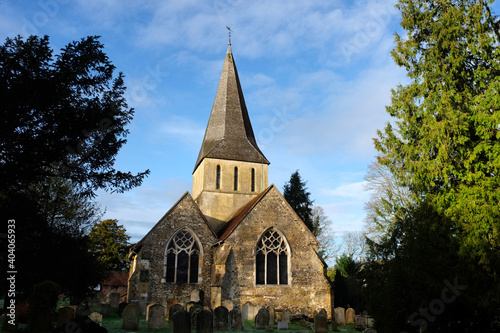 St James' Church in Shere, Surrey, UK