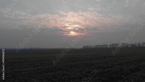sunrise over the field