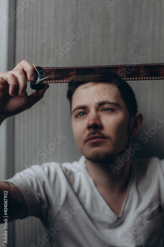 person with film