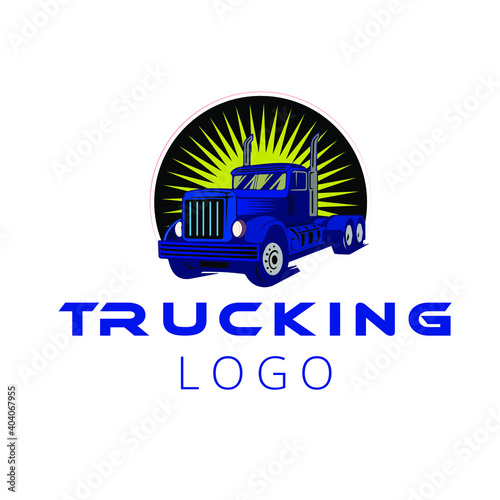 Truck Company Transportation Logo Illustration