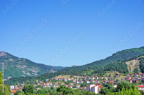 Panoramic view of town Devin, Bulgaria