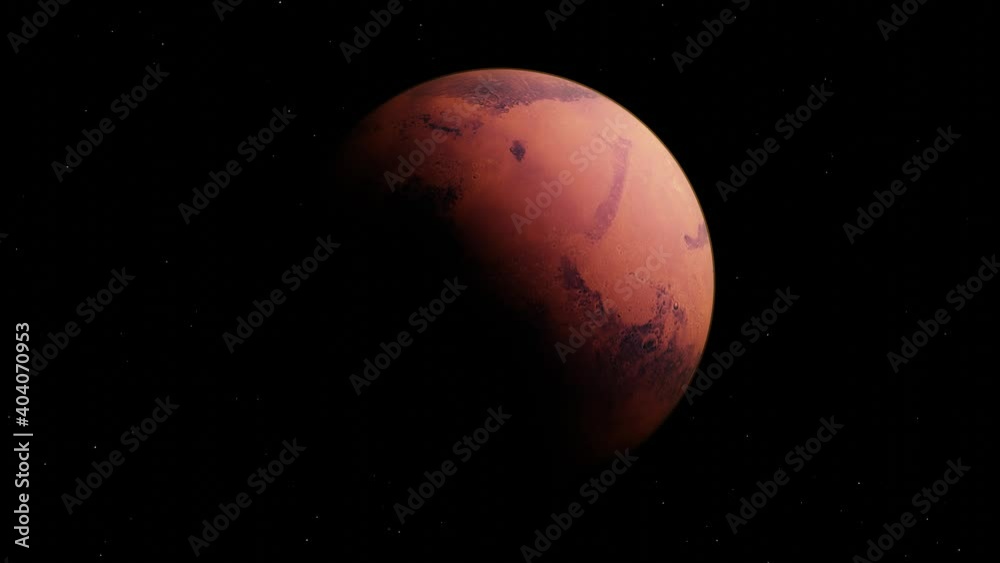 Mars from space wide shot 3D render 4K Mars from space wide shot 3D render 4K