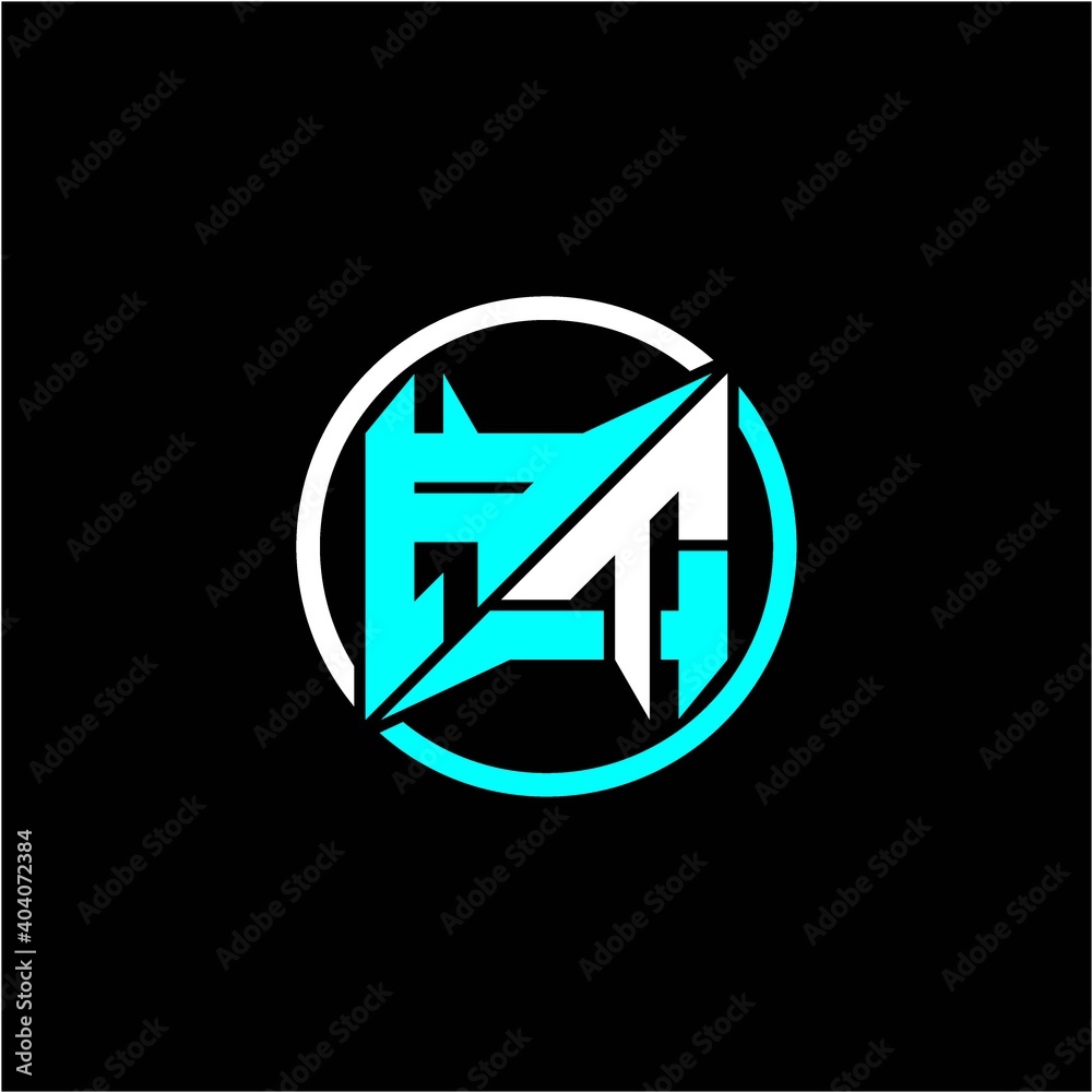 Modern minimalist design with the initials letter A T square and rings around it. Modern minimalist design with the initials letter A T square and rings around it.