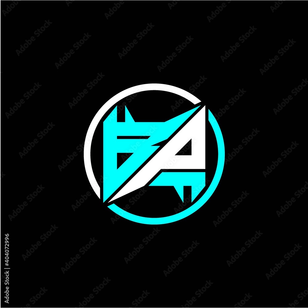 Modern minimalist design with the initials letter B P square and rings around it. Modern minimalist design with the initials letter B P square and rings around it.