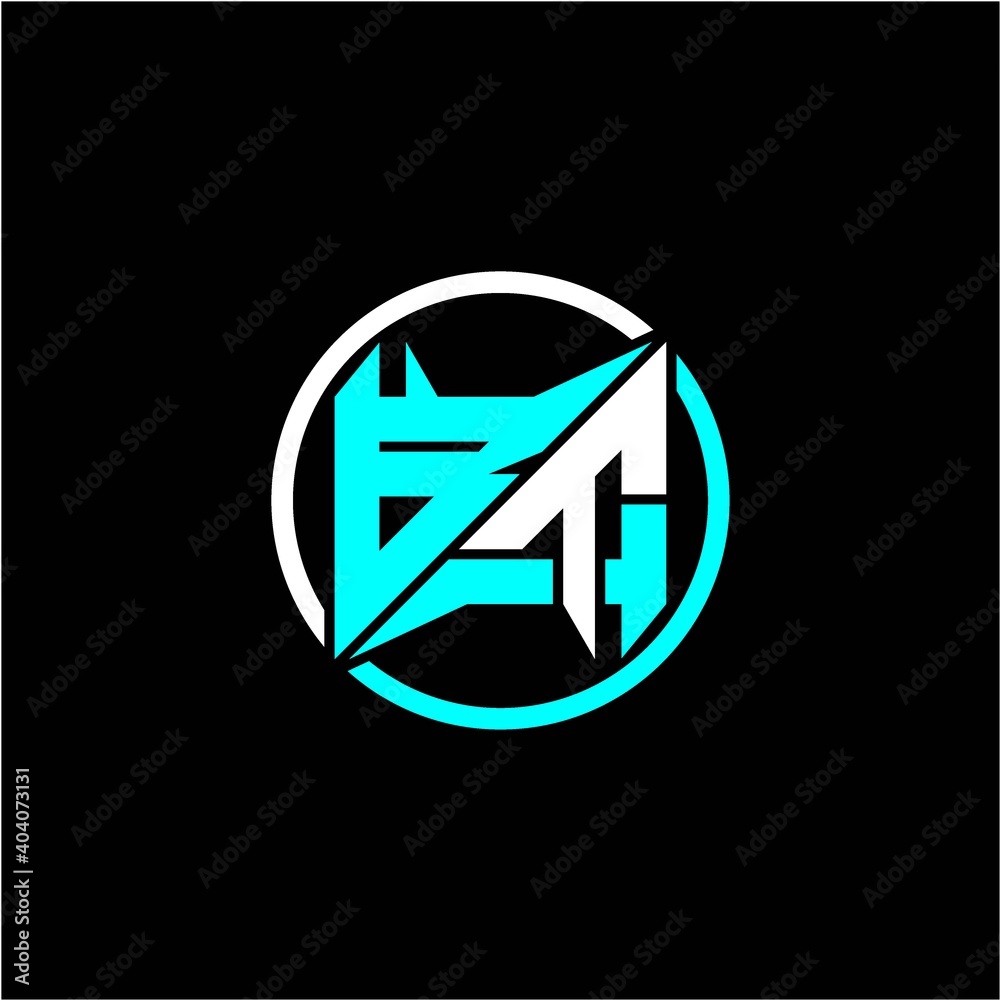 Modern minimalist design with the initials letter B T square and rings around it. Modern minimalist design with the initials letter B T square and rings around it.