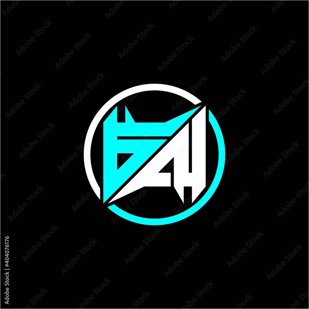 Modern minimalist design with the initials letter G N square and rings around it. Modern minimalist design with the initials letter G N square and rings around it.