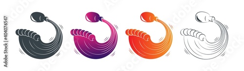 A jug with water pouring out of it. Astrology zodiac sign Aquarius. Vector flat design web icon illustration.