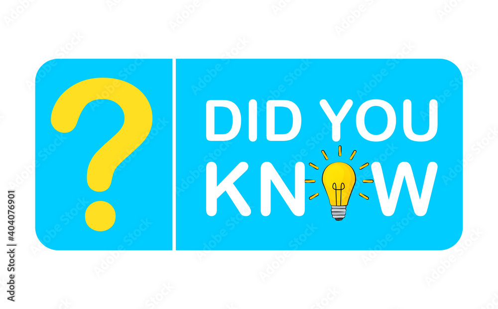 Did you know Speech Bubble Background with Idea Light Bulb Icon Vector Illustration EPS10 Did you know Speech Bubble Background with Idea Light Bulb Icon Vector Illustration EPS10