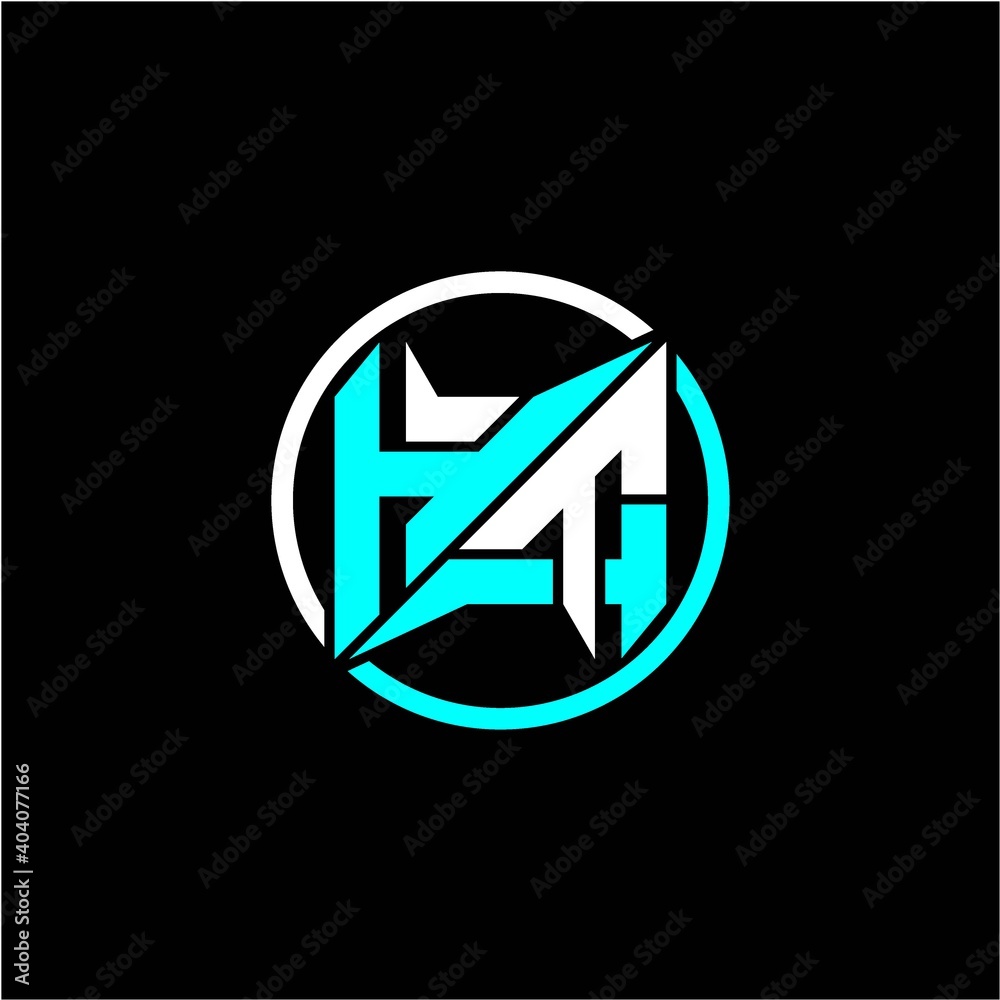 Modern minimalist design with the initials letter H T square and rings around it. Modern minimalist design with the initials letter H T square and rings around it.