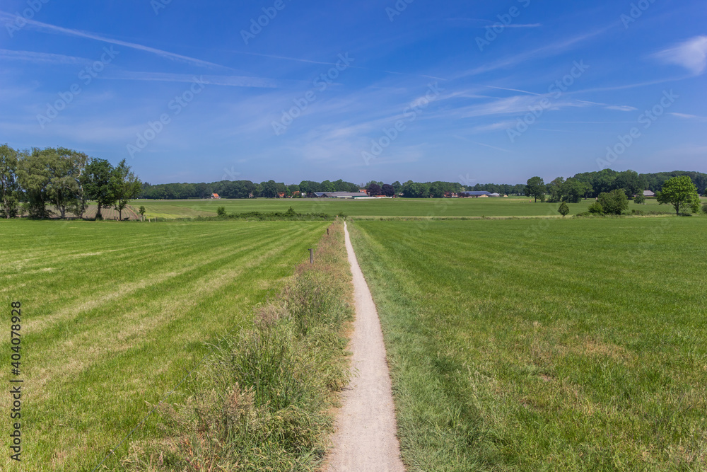 Bicycle path in the hills near Ootmarsum, Netherlands