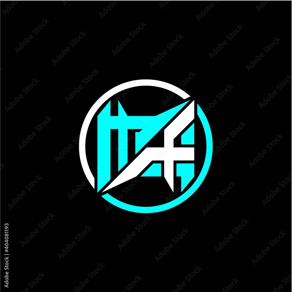 Modern minimalist design with the initials letter M X square and rings around it. Modern minimalist design with the initials letter M X square and rings around it.