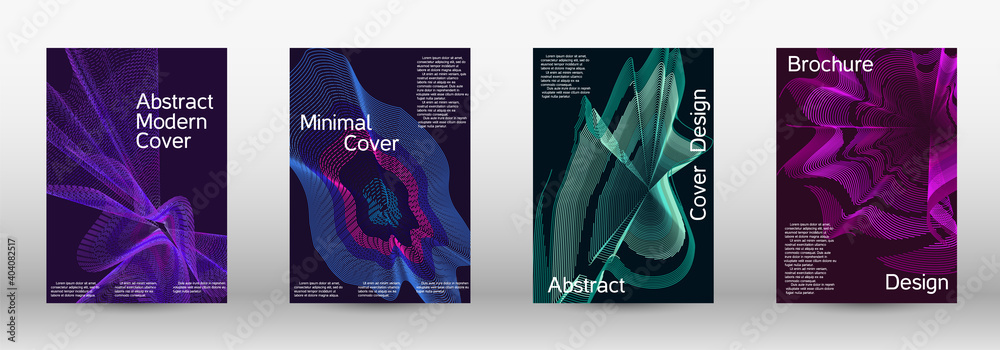 A set of modern abstract covers. A set of modern abstract covers.