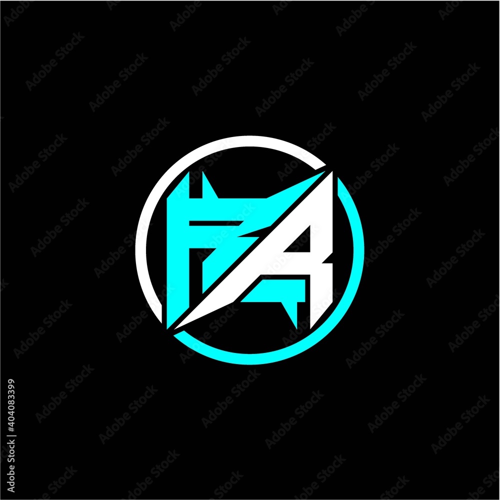 Modern minimalist design with the initials letter R R square and rings around it. Modern minimalist design with the initials letter R R square and rings around it.