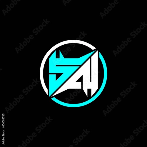 Modern minimalist design with the initials letter S N square and rings around it. Free Download Modern minimalist design with the initials letter S N square and rings around it. - GFXLoad