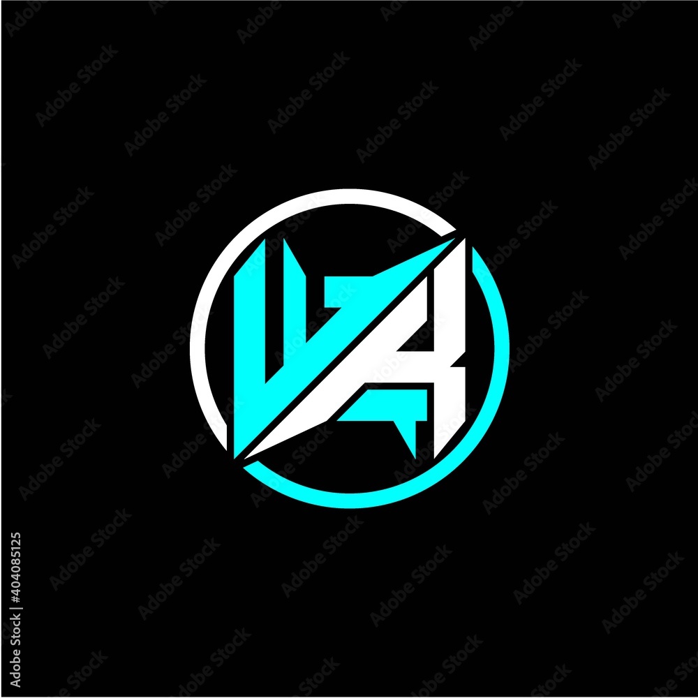 Modern minimalist design with the initials letter W K square and rings around it. Modern minimalist design with the initials letter W K square and rings around it.