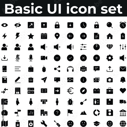 Basic app and web ui icon set