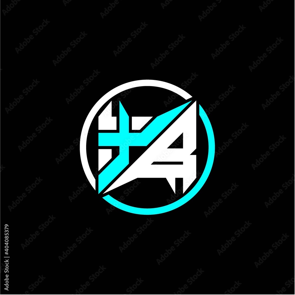 Modern minimalist design with the initials letter X B square and rings around it. Modern minimalist design with the initials letter X B square and rings around it.