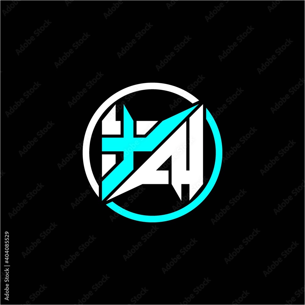 Modern minimalist design with the initials letter X N square and rings around it. Modern minimalist design with the initials letter X N square and rings around it.