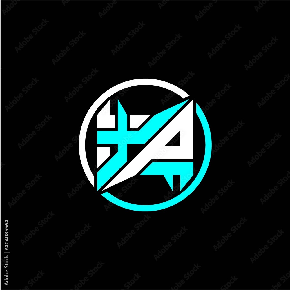 Modern minimalist design with the initials letter X P square and rings around it. Modern minimalist design with the initials letter X P square and rings around it.