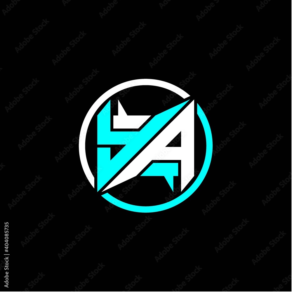 Modern minimalist design with the initials letter Y A square and rings around it. Modern minimalist design with the initials letter Y A square and rings around it.