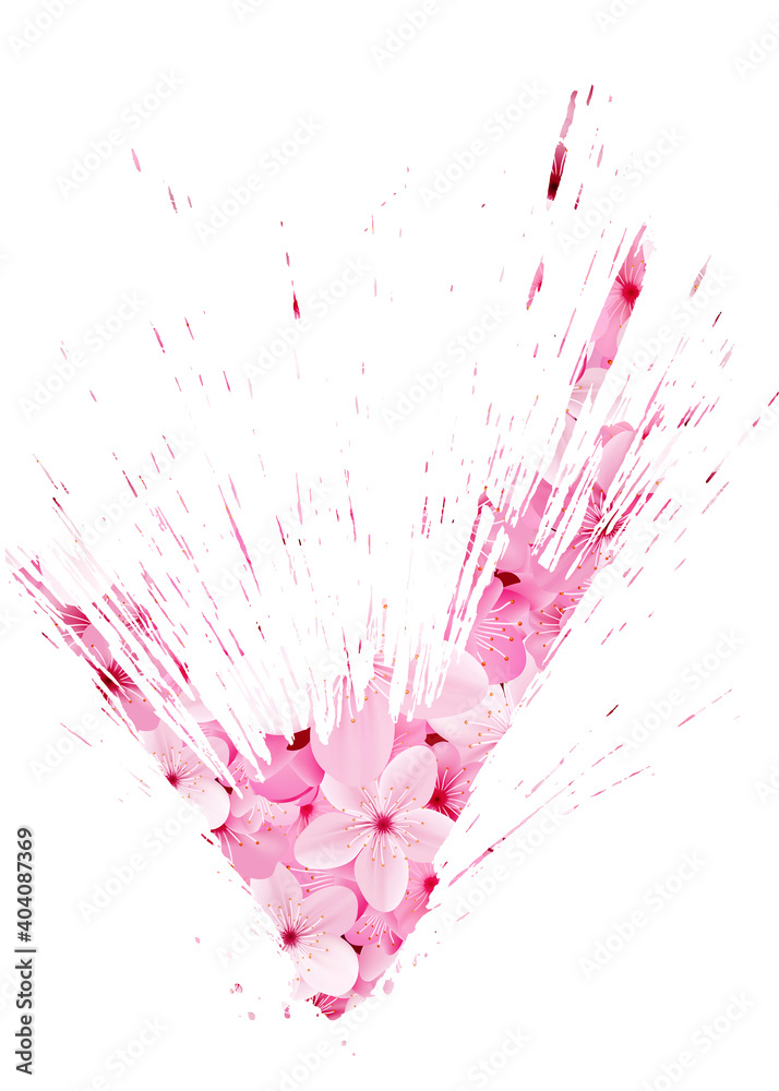 Sakura for Valentine's Day. Raster Sakura for Valentine's Day. Raster