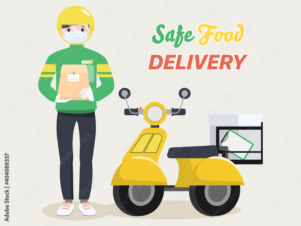Customer shopping online and delivery. Stay at home avoid spreading the coronavirus. Customer shopping online and delivery. Stay at home avoid spreading the coronavirus.