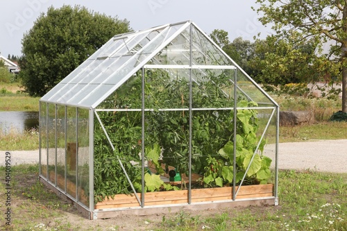 Greenhouse in a garden in Denmark