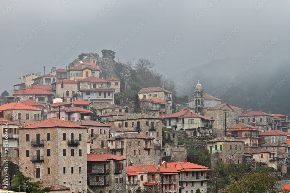 Dimitsana village, a picturesque traditional old village in Arcadia region, Peloponnese, Greece, Europe