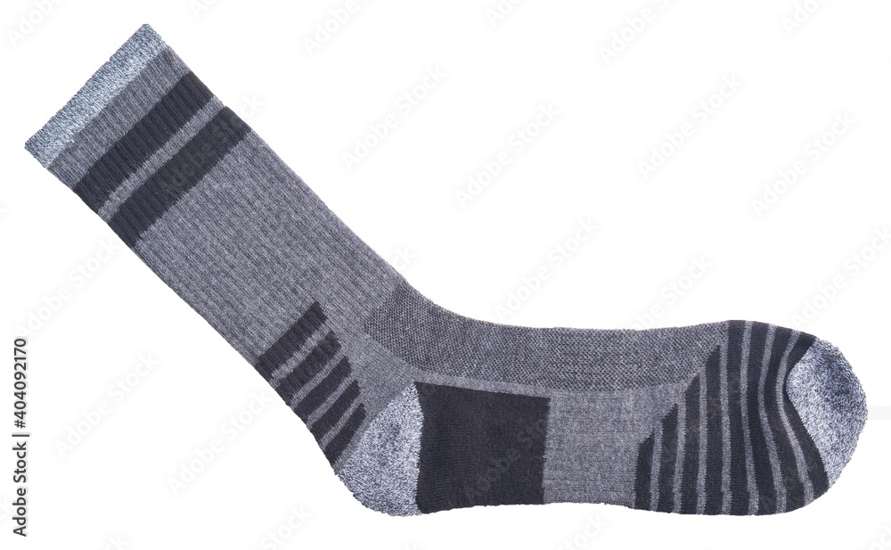 Gray sock isolated on white background
Gray sock isolated on white background