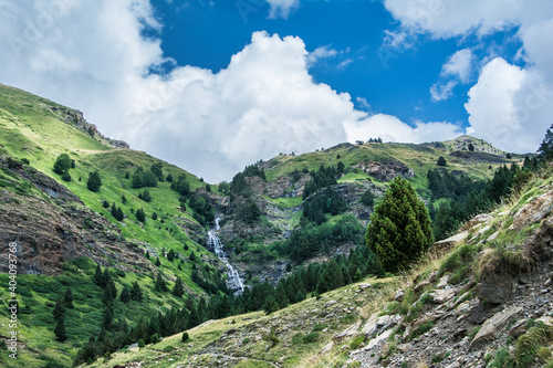 Ruta de las 3 cascadas en el valle de Cerler. Pirineo Aragonés photo