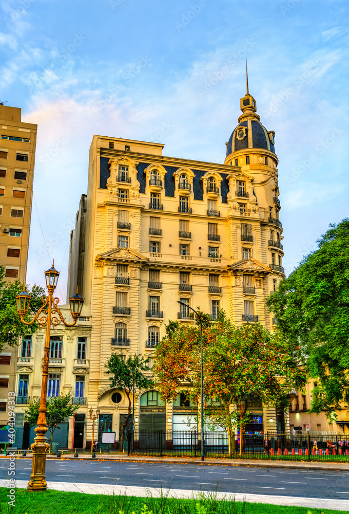 Architecture of Downtown Buenos Aires in Argentina