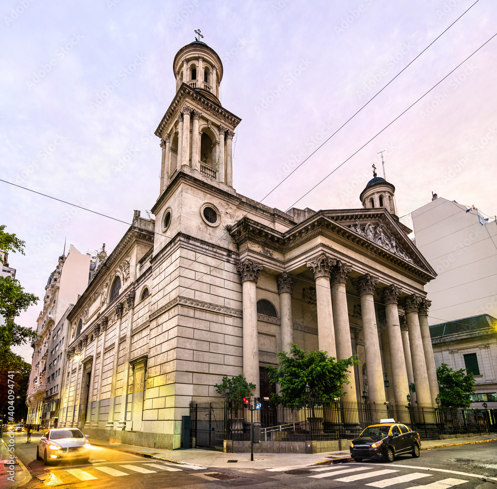 Obraz premium Basilica of Our Lady of Mercy in Buenos Aires, the capital of Argentina