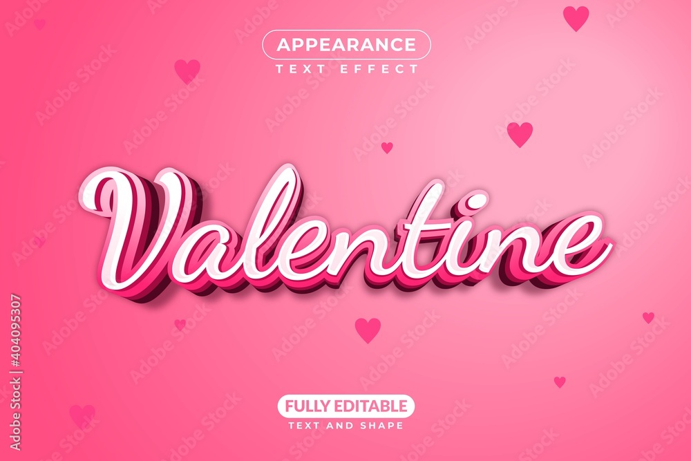 Text Effect Valentine February Love Event Text Style