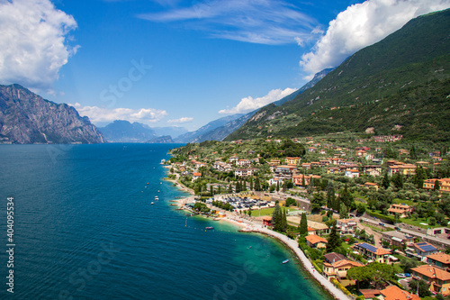 veduta dall'alto di Malcesine, lago di Garda, Italia