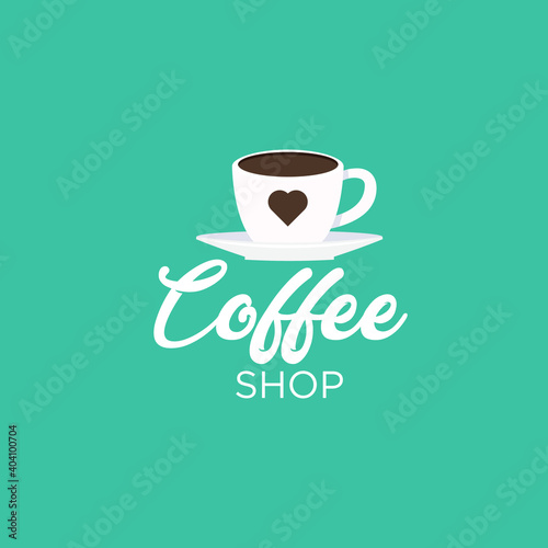 Cafe vector emblem. Cup of coffee logo