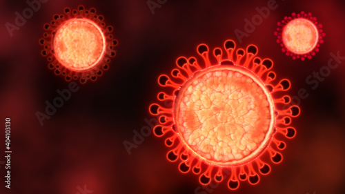 Corona Virus mikrobiologie a virologie koncept
